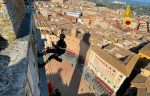 Emergenza nei “bottini” e malore sulla Torre del Mangia, esercitazione dei Vigili del Fuoco di Siena