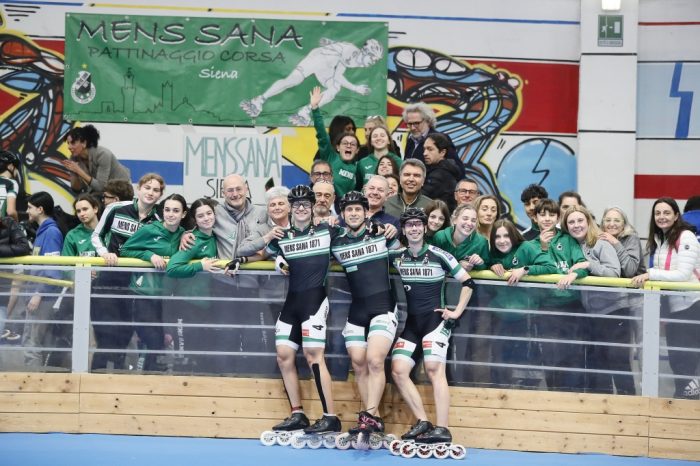 Pattinaggio corsa, Siena sul tetto d'Italia: la Mens Sana domina il campionato indoor