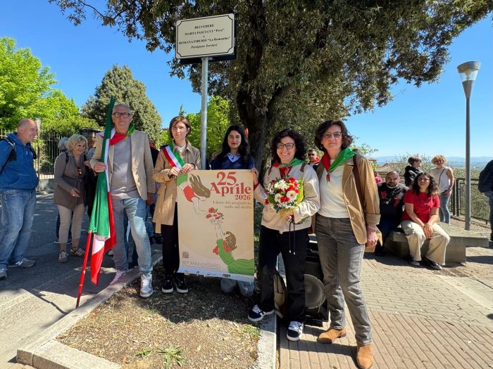 Torrita di Siena, per la Festa della Liberazione intitolato il Belvedere alle partigiane torritesi Marta Pascucci e Romana Fibursi