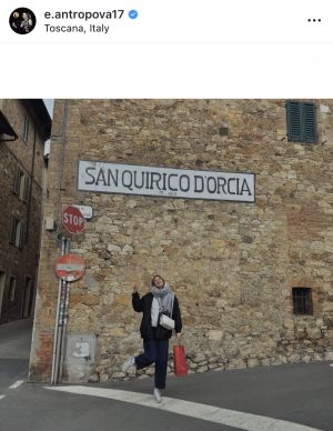 Antropova sceglie la Val d&rsquo;Orcia per ricaricare le energie: Pasqua tra relax e obiettivo Champions