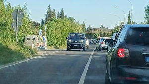 Mezzo in panne sulla Cassia, traffico paralizzato