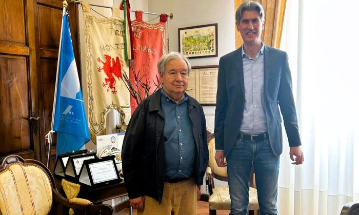Il Segretario Generale dell&rsquo;ONU Antonio Guterres in visita a Montepulciano