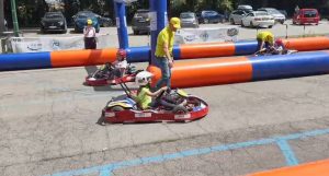 Karting in Piazza, oltre 200 bambini alla Fortezza a Siena: Gragnoli: "Imparare divertendosi &egrave; il metodo migliore"