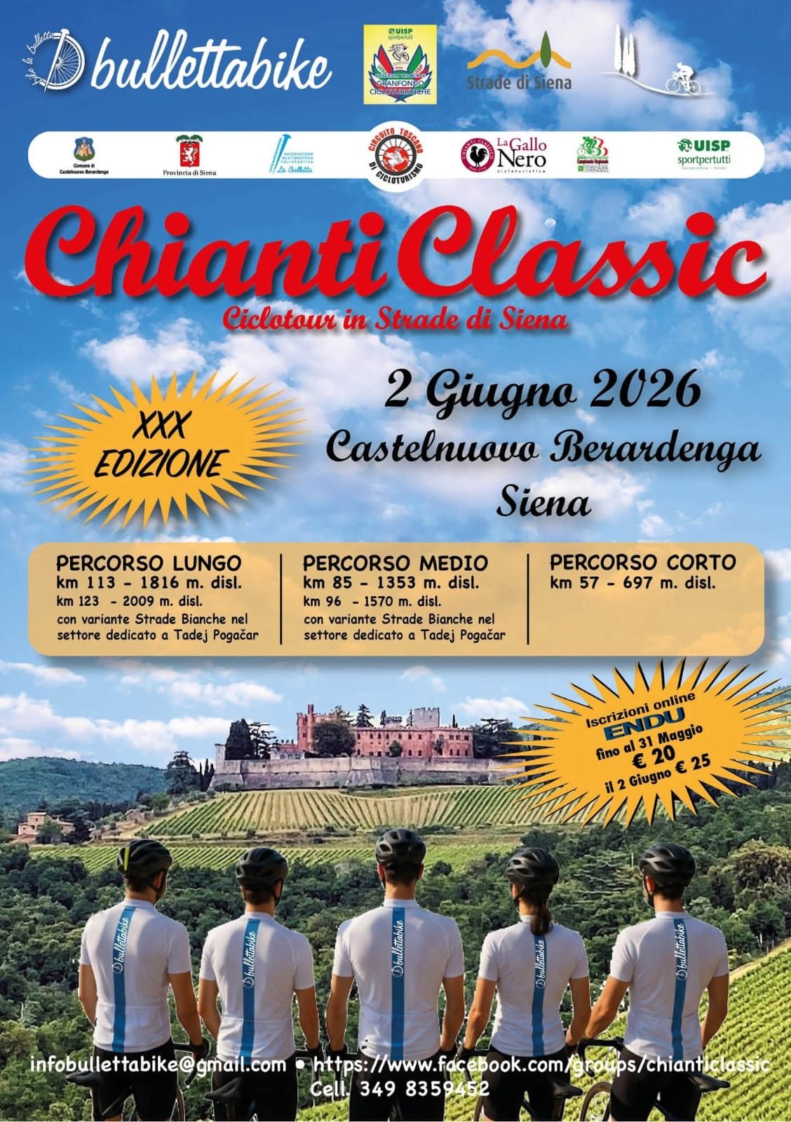 Chianti Classic, il 2 giugno torna a Castelnuovo Berardenga la storica ciclotur…