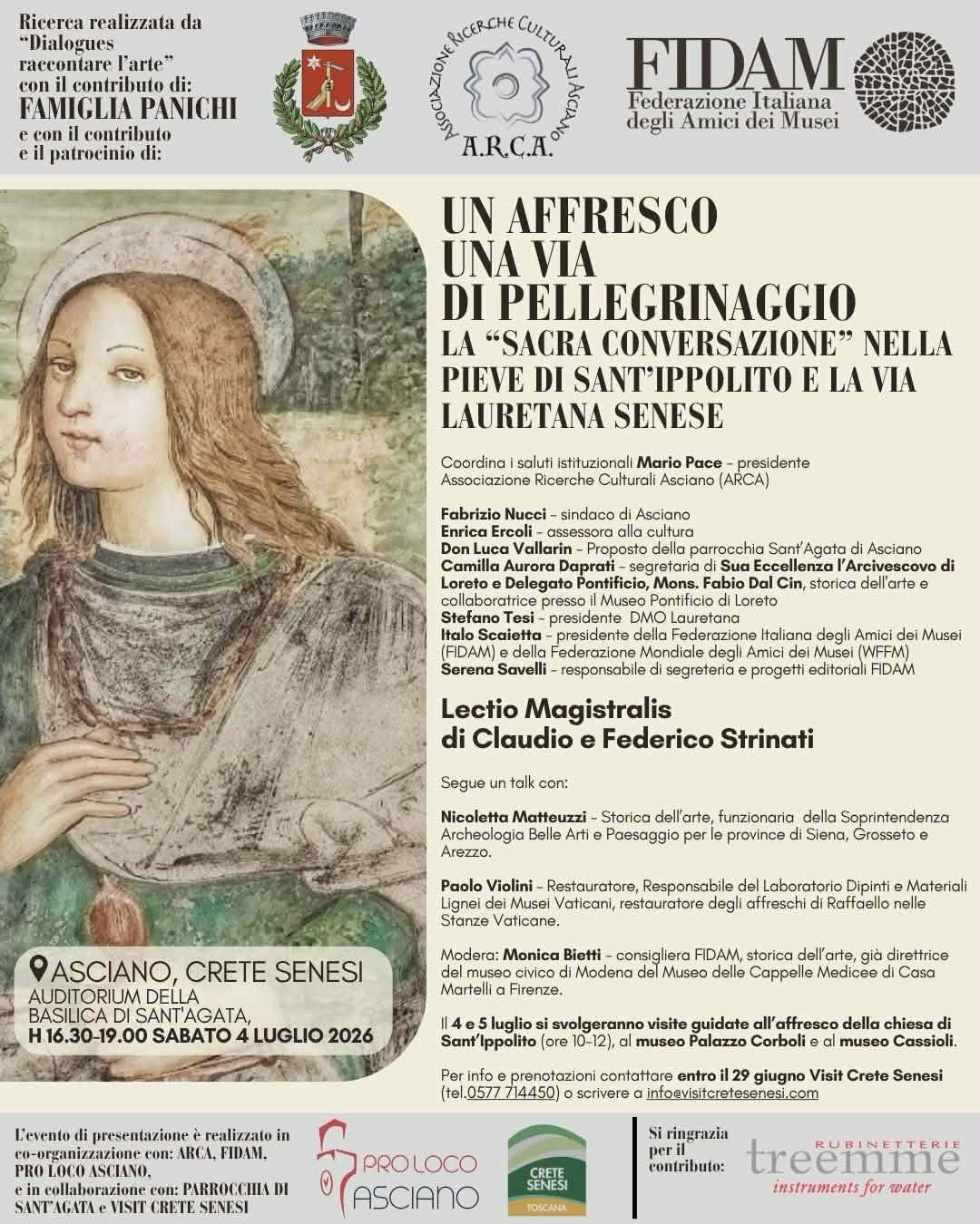 INVITO STAMPA: Asciano celebra la Sacra Conversazione attribuita a Raffaello Sa…