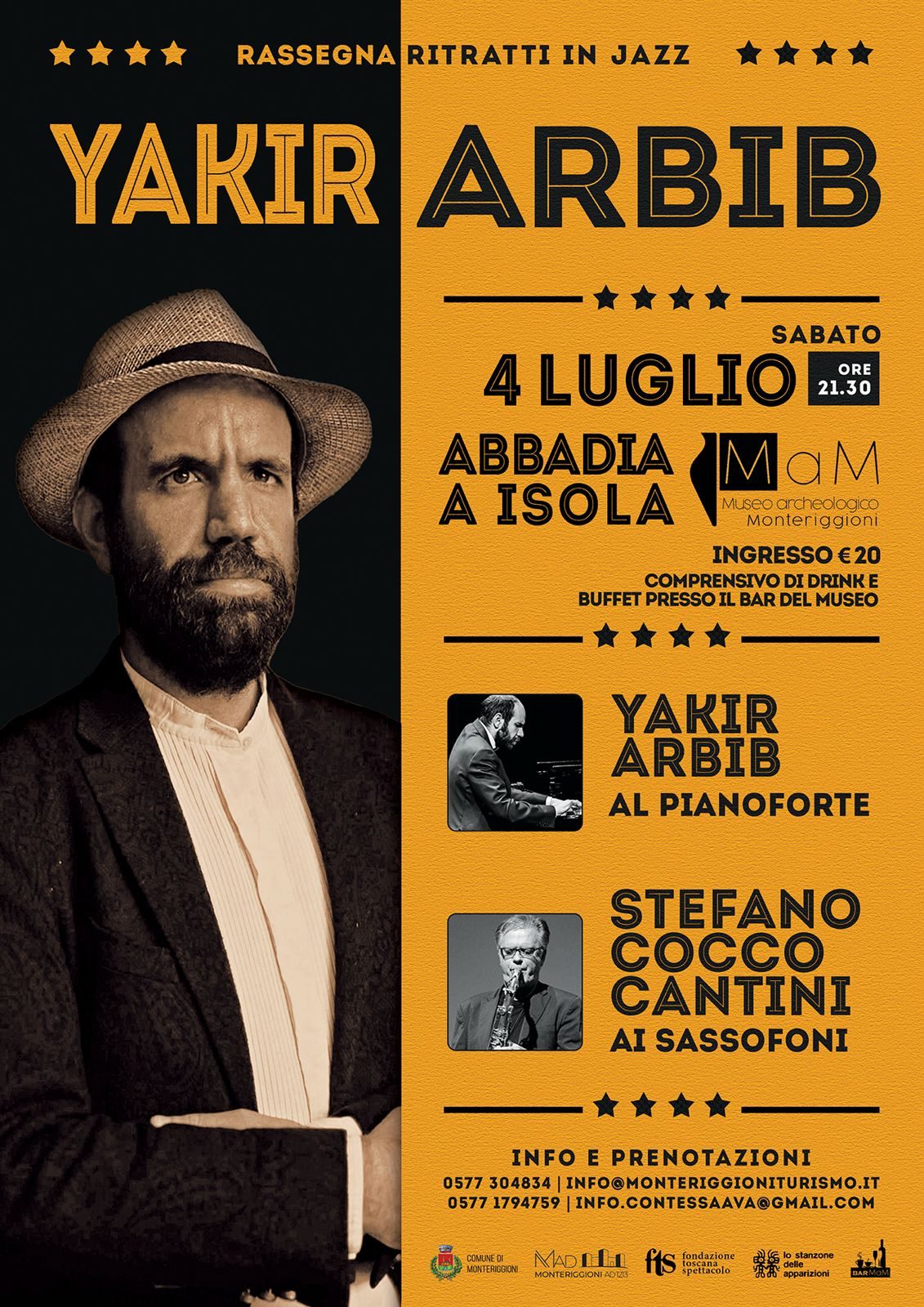 Yakir Arbib & Stefano Cocco Cantini: un viaggio jazz in tempo reale ad Abbadia…