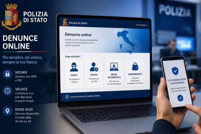 Denunce online, attivo il nuovo servizio della Polizia di Stato