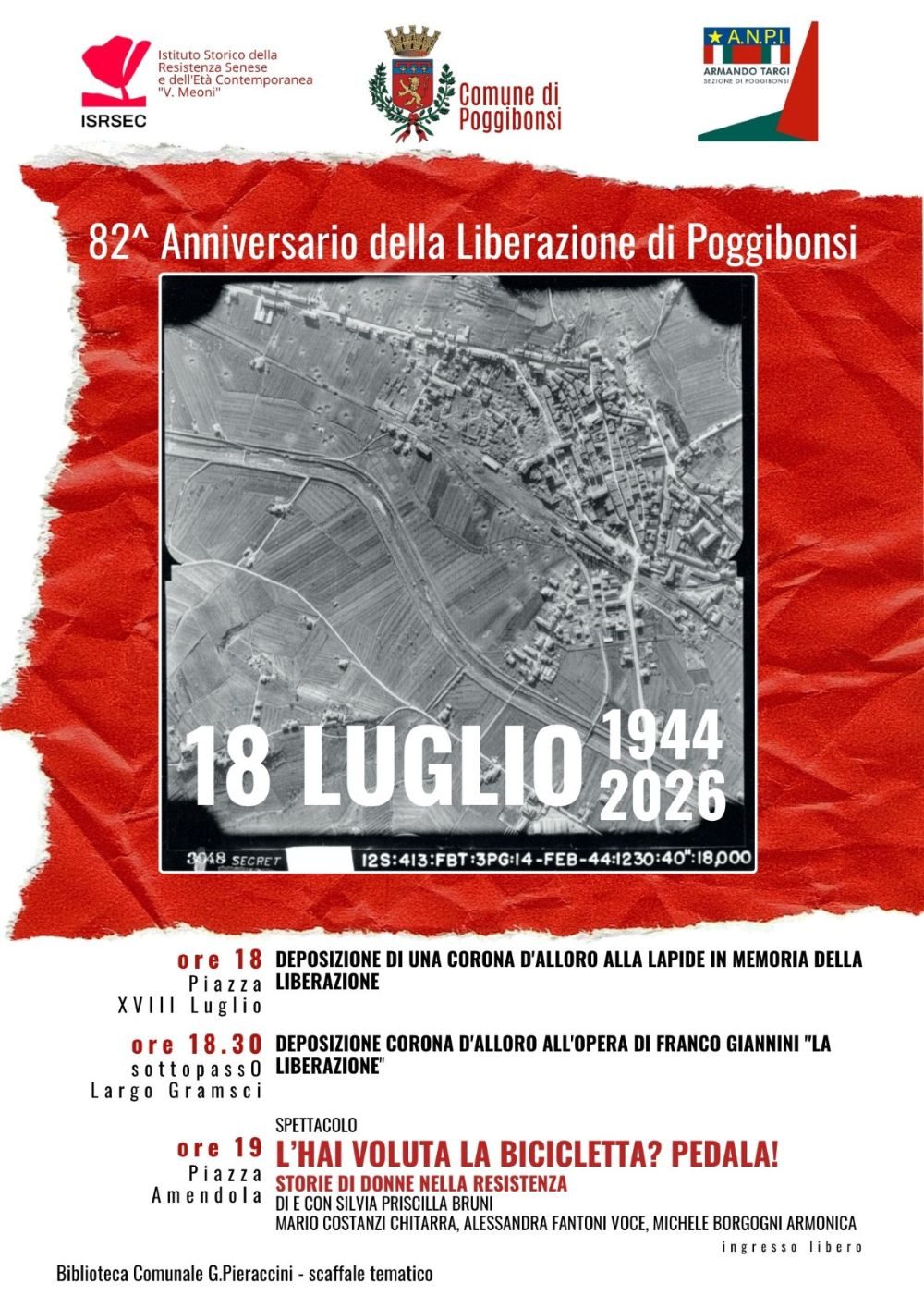 Memoria e teatro. Poggibonsi ricorda la Liberazione di 82 anni fa
