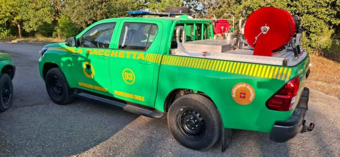 Nuove dotazioni per La Racchetta Castelnuovo Berardenga: un pickup antincendio e una pompa idrovora