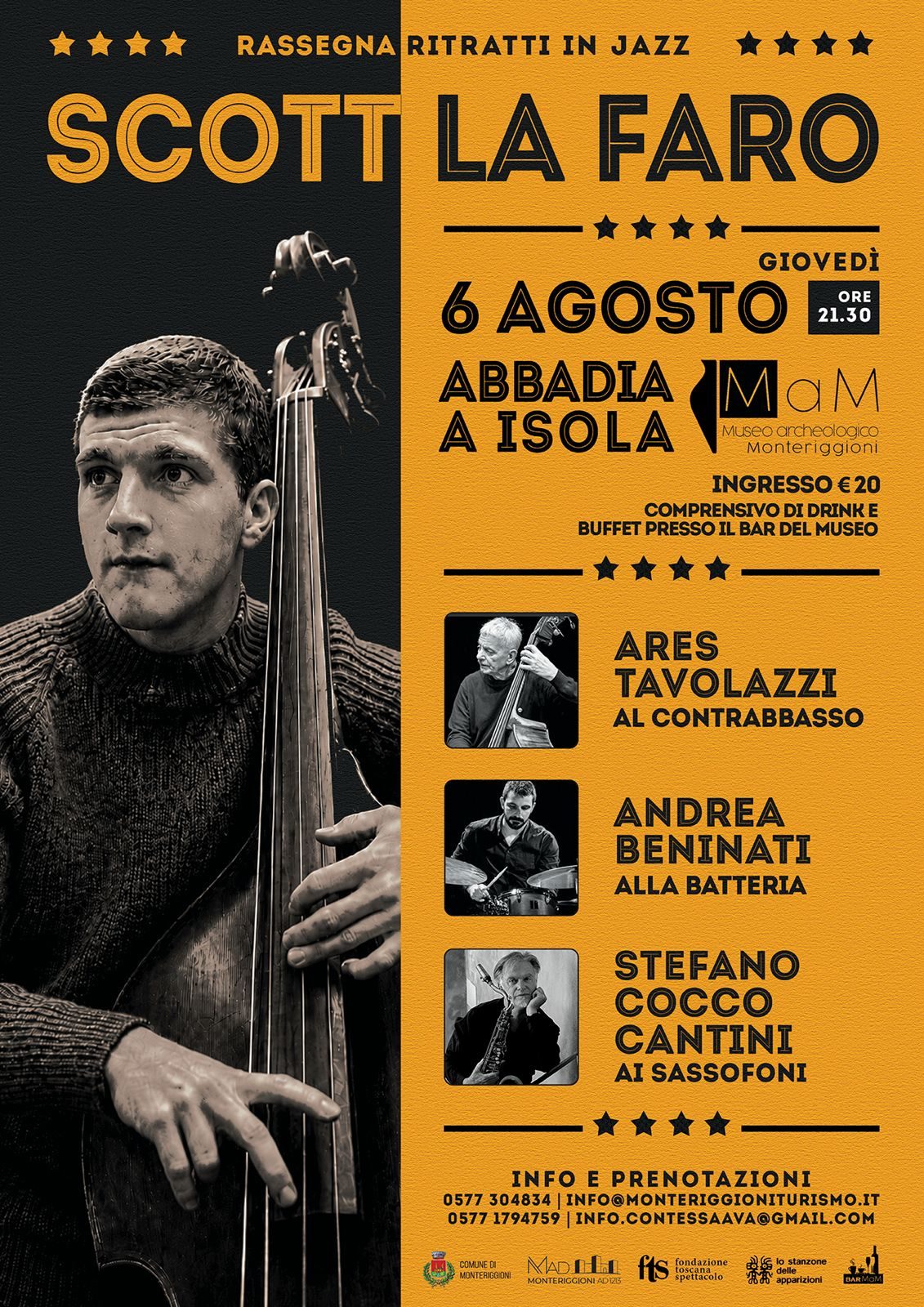 Abbadia Isola, 6 agosto, ore 21.30: Scott LaFaro: il contrabbasso che ha incend…