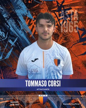 Calcio Eccellenza, l'Asta Taverne d&agrave; il benvenuto a Tommaso Corsi