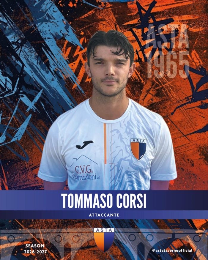 Calcio Eccellenza, l'Asta Taverne d&agrave; il benvenuto a Tommaso Corsi