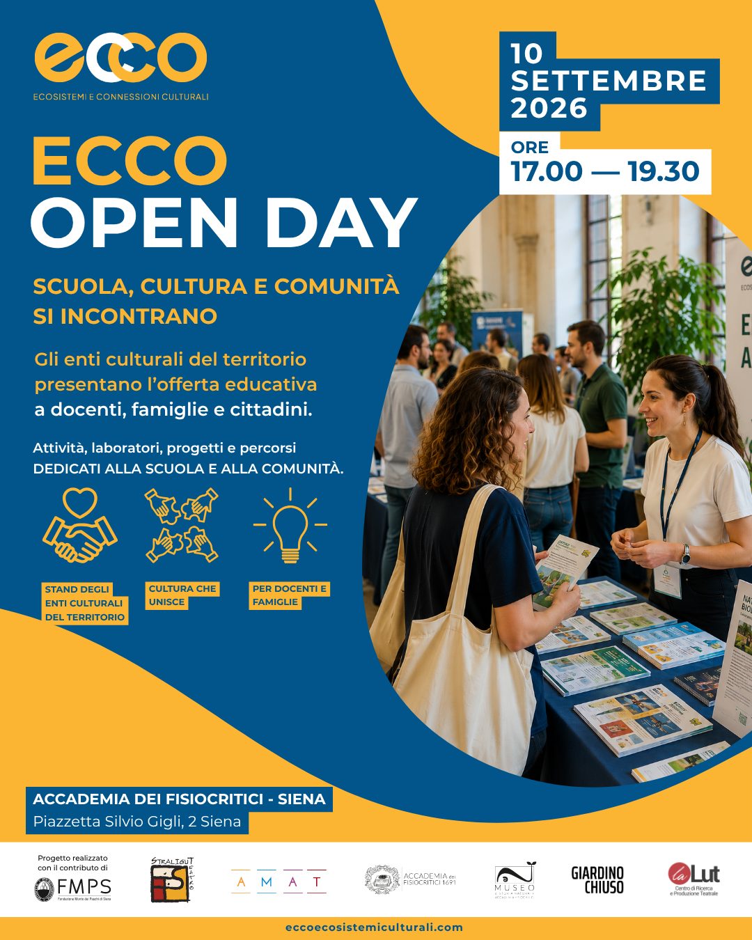 10 settembre ore 17.00: nasce il primo OPEN DAY di ECCO, per far incontrare cul…