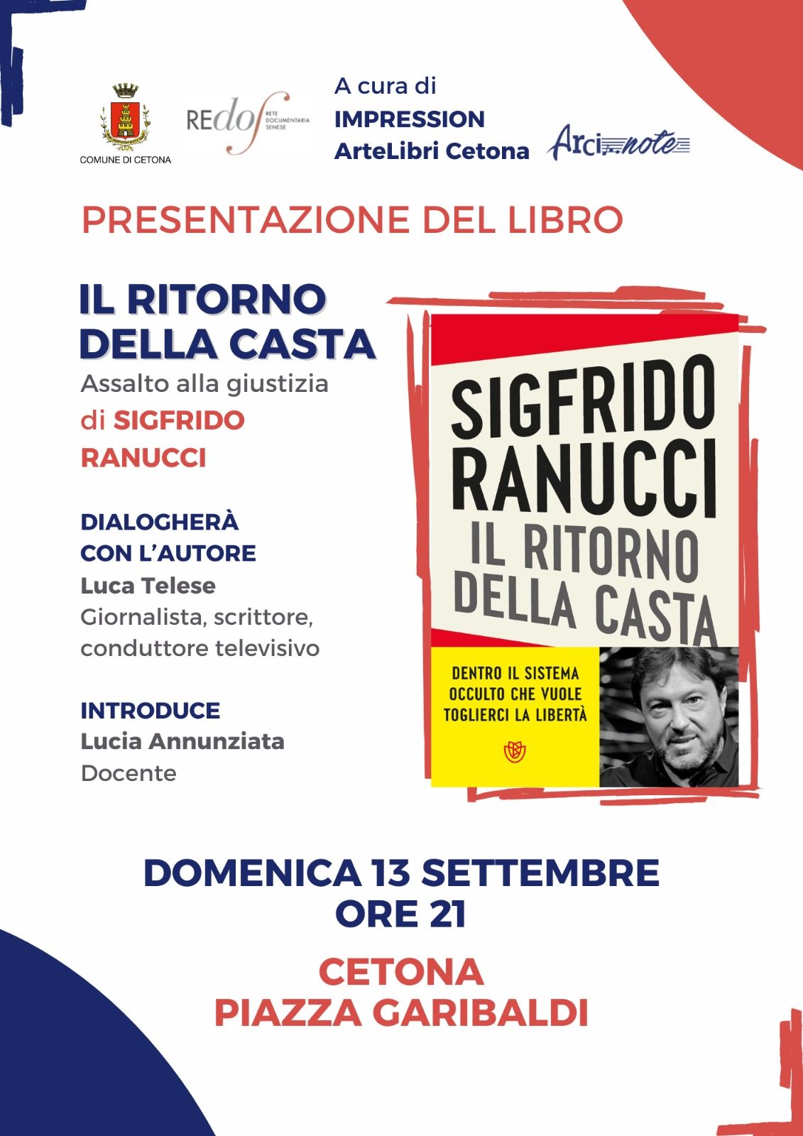 COMUNE DI CETONA_A Cetona la presentazione del libro di Sigfrido Ranucci “Il ri…