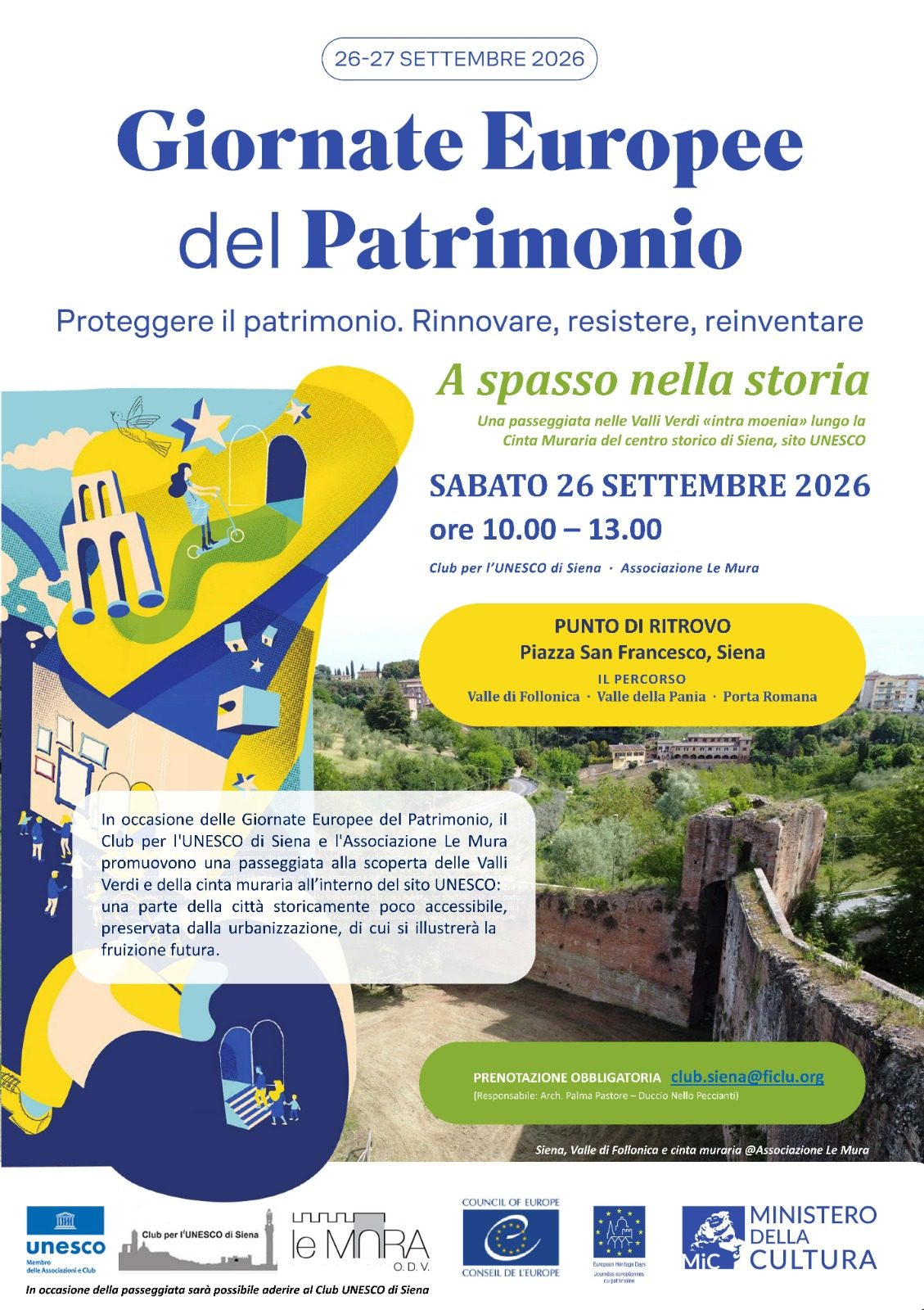 CLUB PER L’UNESCO DI SIENA – comunicato stampa da pubblicare: GEP 2026 – passeg…