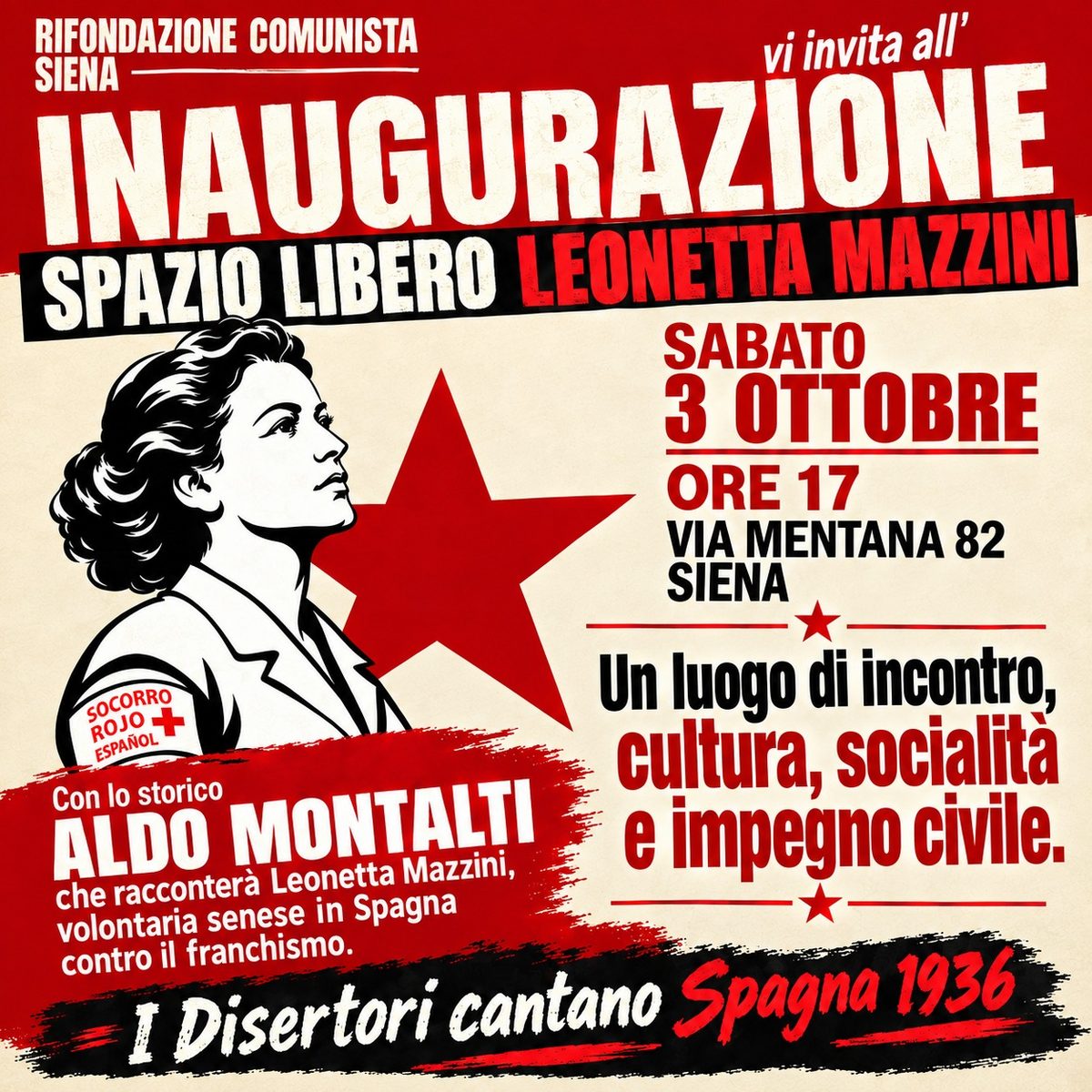 Comunicato Stampa: 03/09/2026 inaugurazione Spazio Libero Leonetta Mazzini a Si…