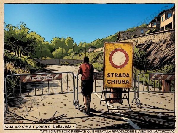 Poggibonsi, 5 anni senza Ponte di Bellavista. Flashmob dei cittadini