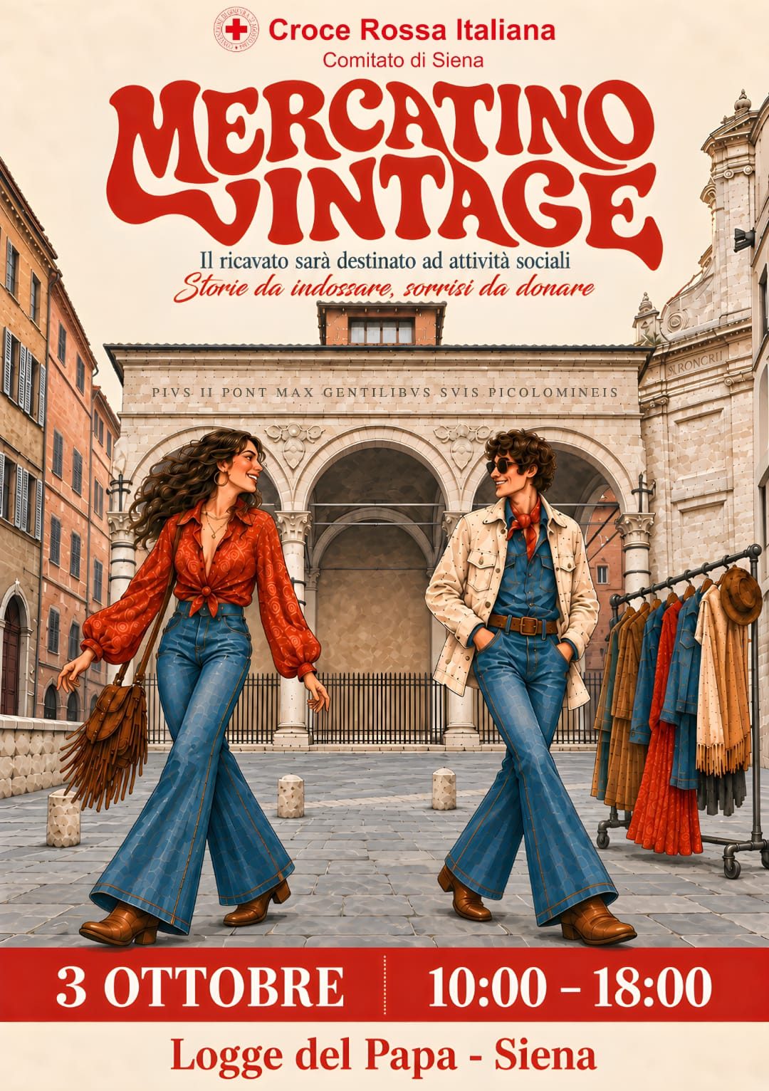 sabato 3 Ottobre Mercatino Vintage Croce Rossa Italiana Comitato di Siena