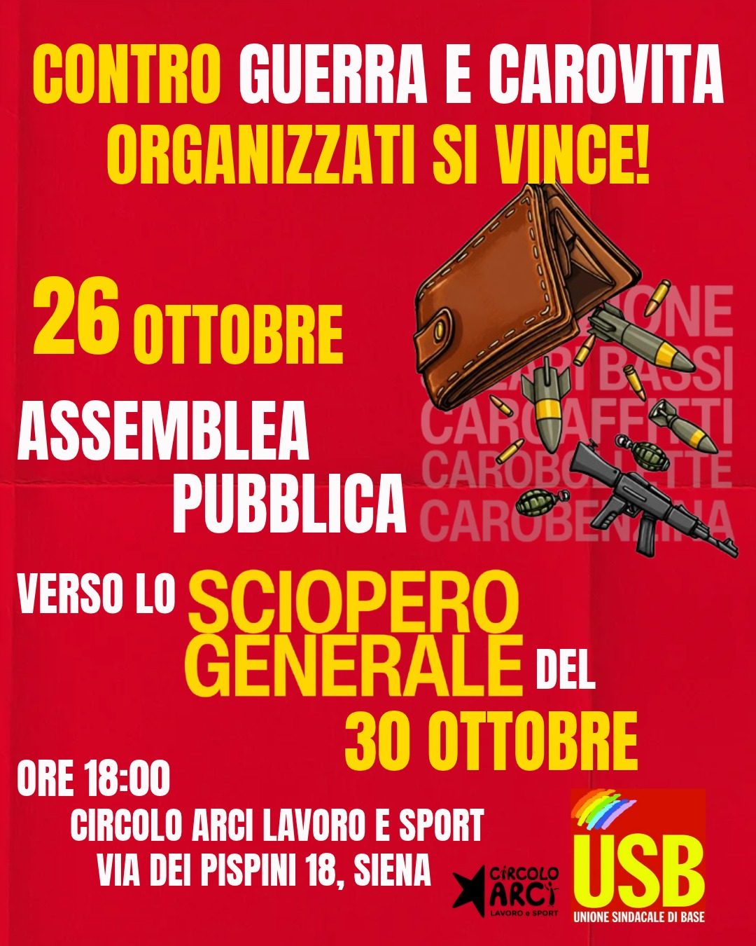 Comunicato congiunto USB PI Sanità, Istruzione e INPS.