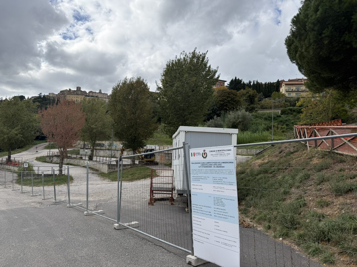 Al via i lavori per la realizzazione della nuova area camper a Montepulciano